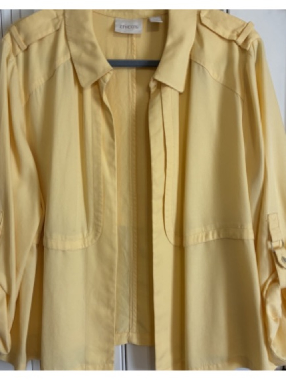Chico’s Yellow Lightweight Jacket Size 3